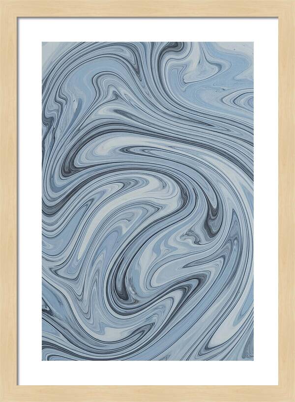 Floating Ink Patterns In Blue