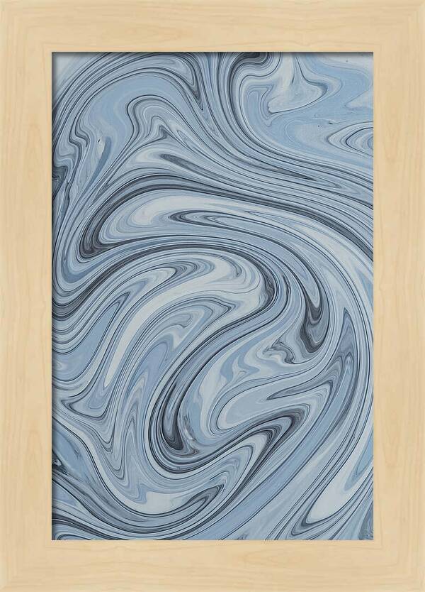 Floating Ink Patterns In Blue