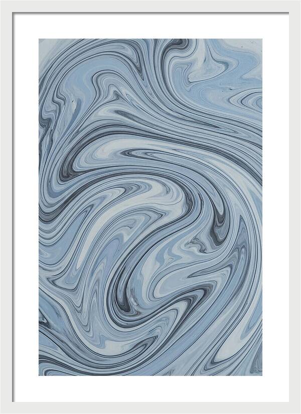 Floating Ink Patterns In Blue