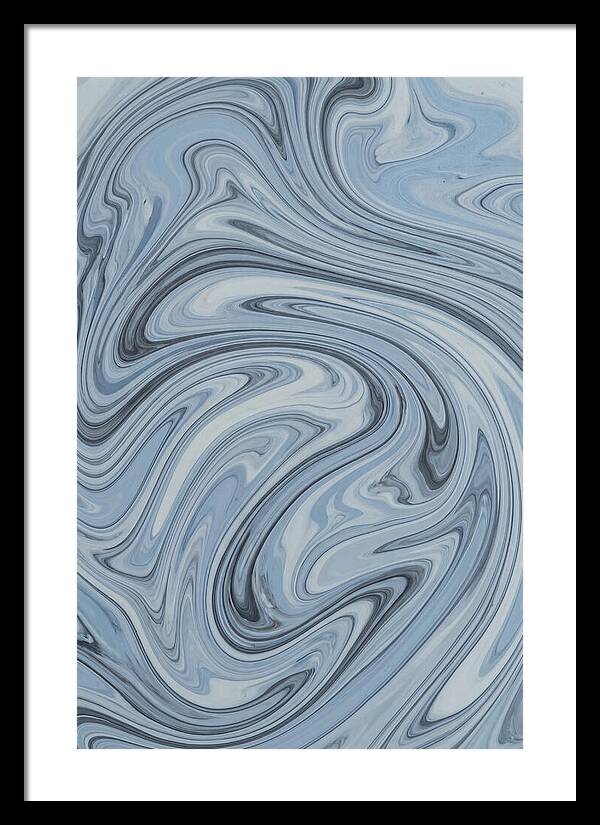 Floating Ink Patterns In Blue