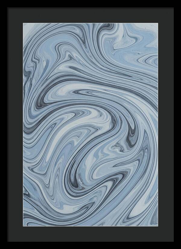 Floating Ink Patterns In Blue