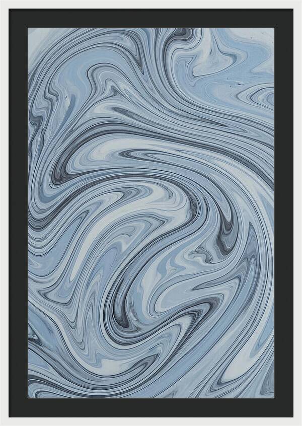 Floating Ink Patterns In Blue