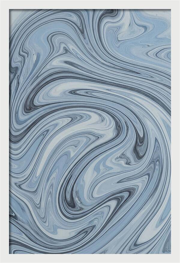 Floating Ink Patterns In Blue