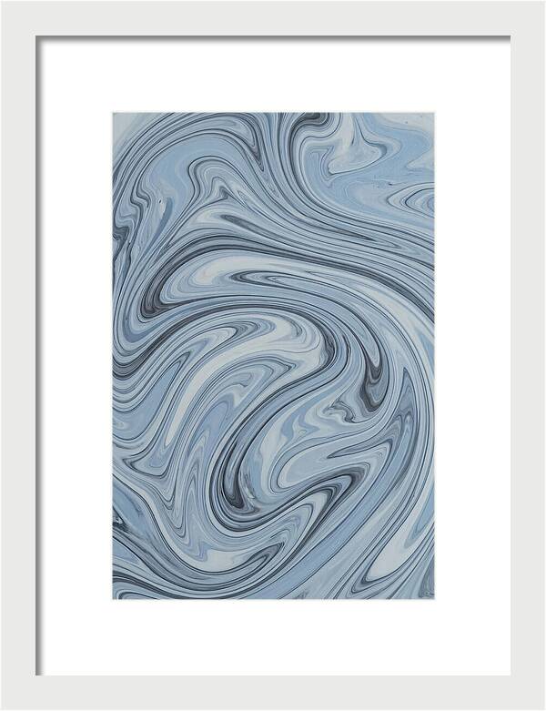 Floating Ink Patterns In Blue