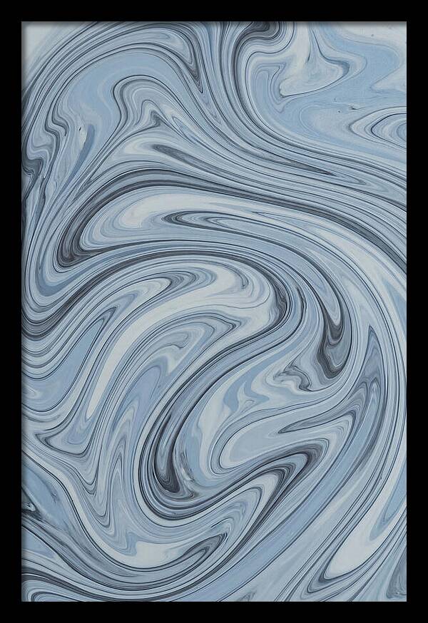 Floating Ink Patterns In Blue