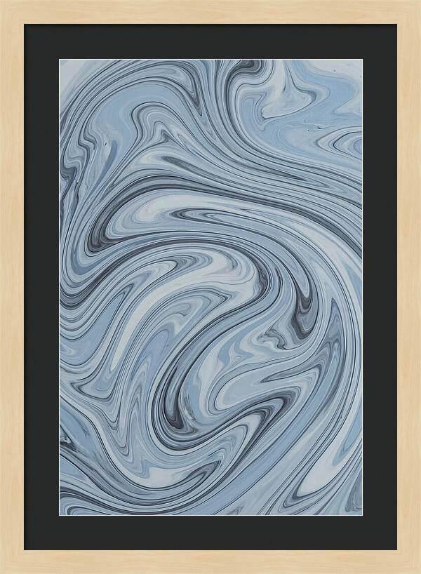Floating Ink Patterns In Blue