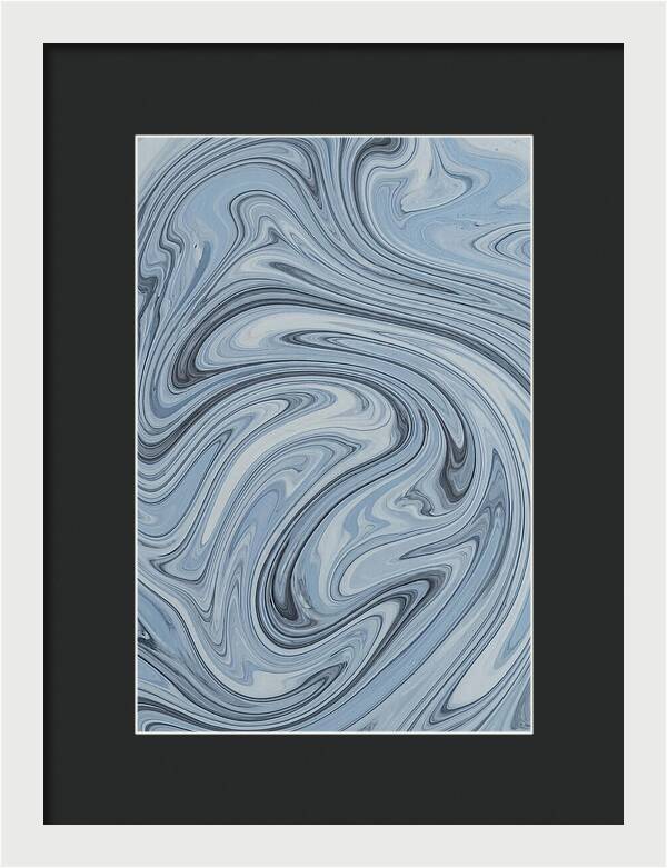 Floating Ink Patterns In Blue
