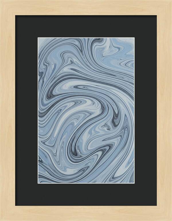 Floating Ink Patterns In Blue