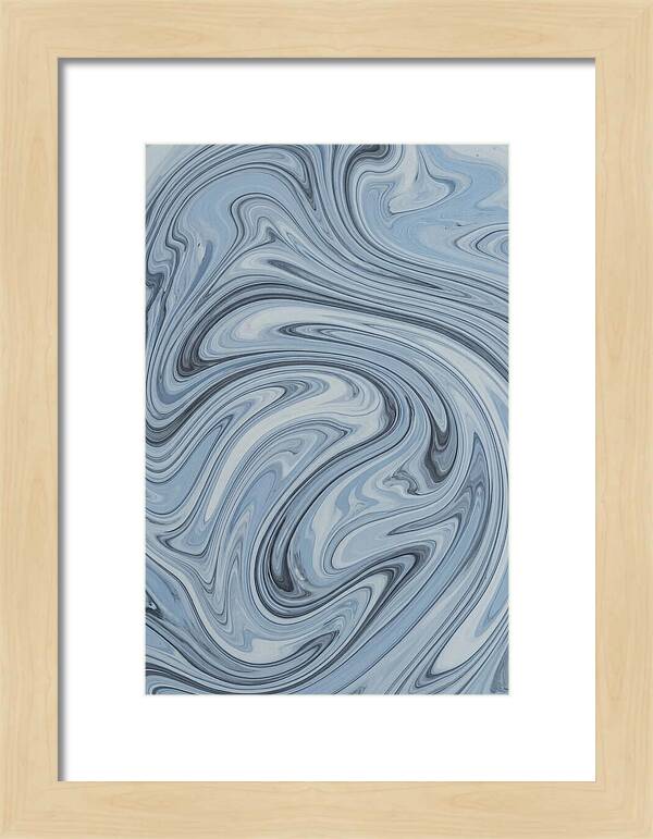 Floating Ink Patterns In Blue
