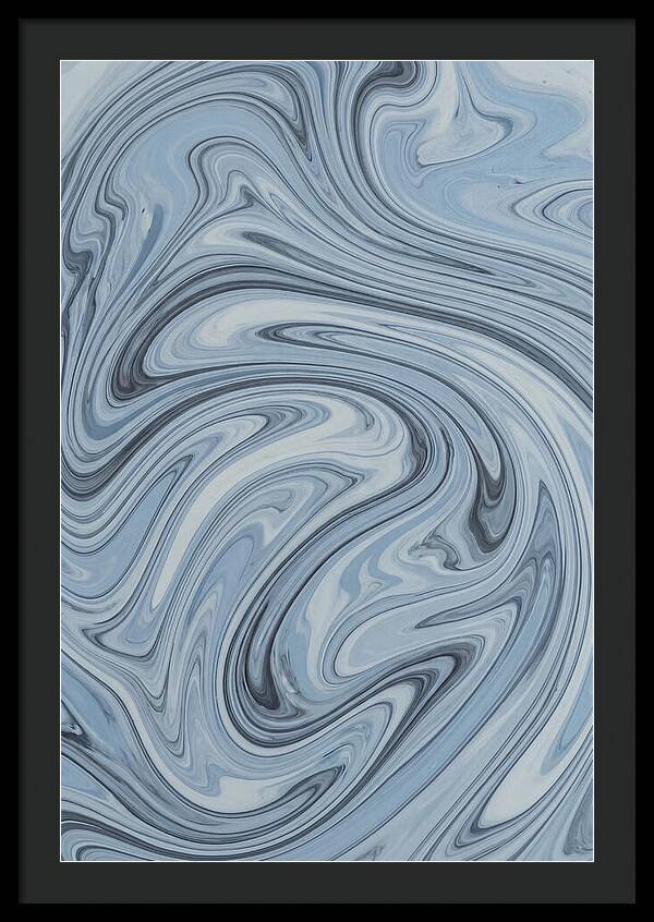 Floating Ink Patterns In Blue
