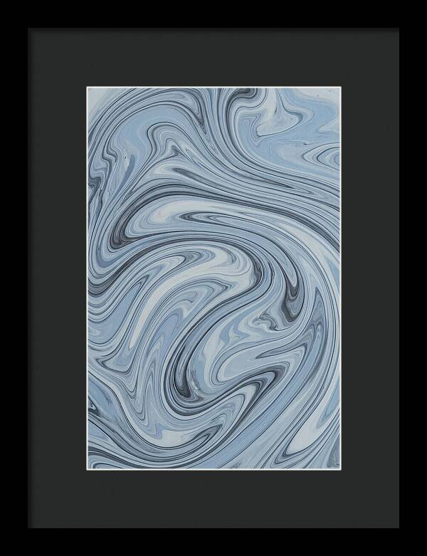 Floating Ink Patterns In Blue