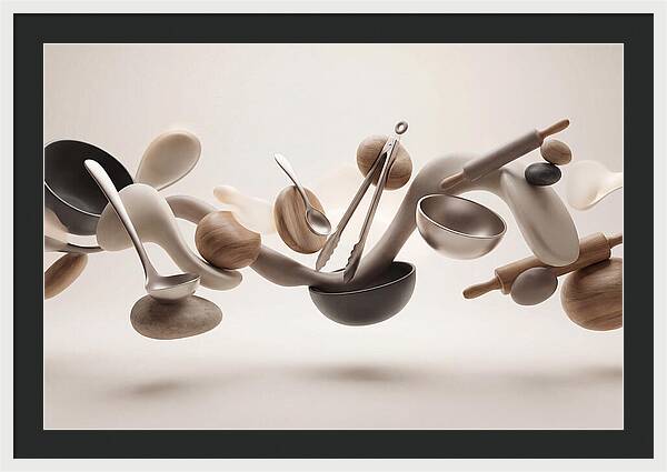 Floating Kitchen Utensils