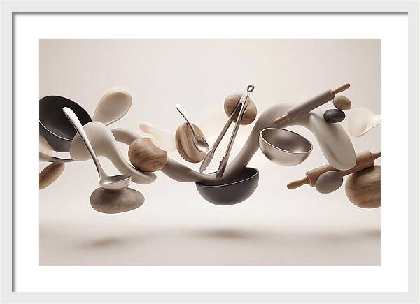 Floating Kitchen Utensils