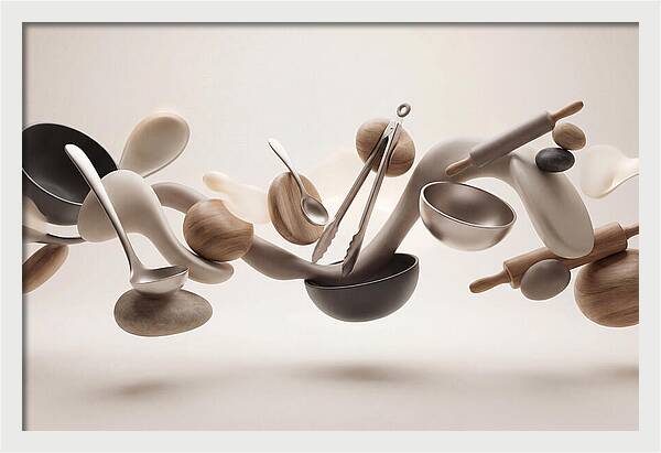 Floating Kitchen Utensils