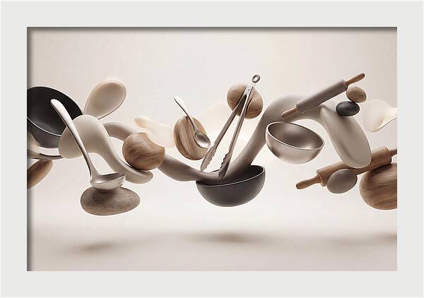 Floating Kitchen Utensils