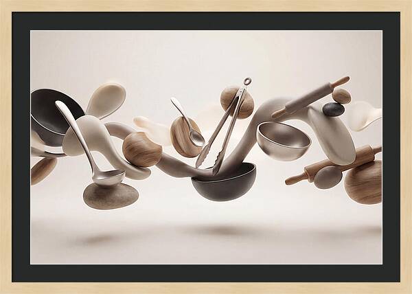 Floating Kitchen Utensils