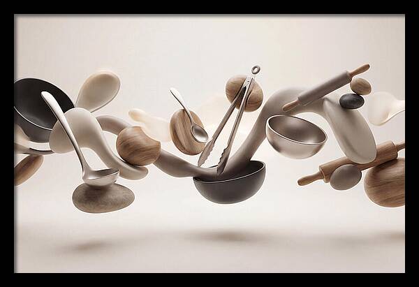 Floating Kitchen Utensils