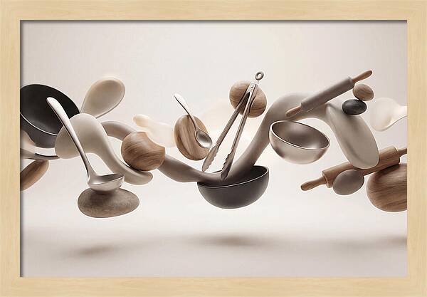 Floating Kitchen Utensils