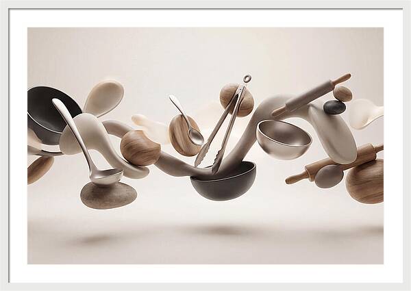 Floating Kitchen Utensils
