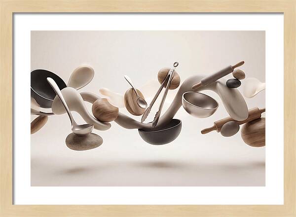 Floating Kitchen Utensils