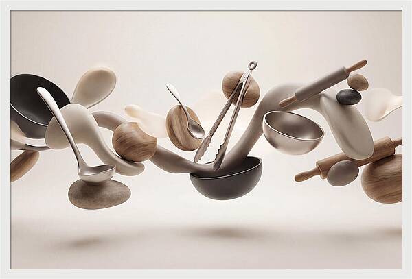Floating Kitchen Utensils