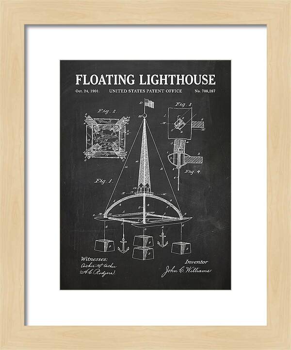 Floating Lighthouse Chalkboard Patent Us708287