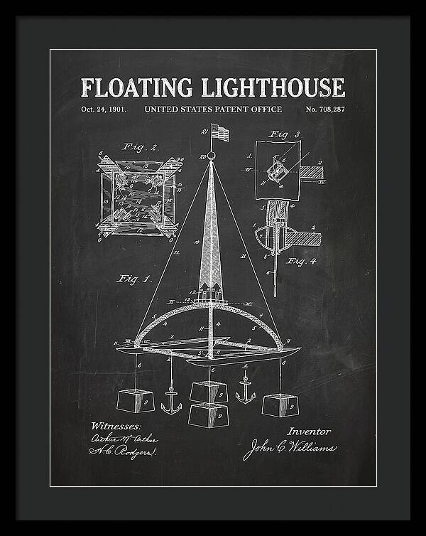 Floating Lighthouse Chalkboard Patent Us708287