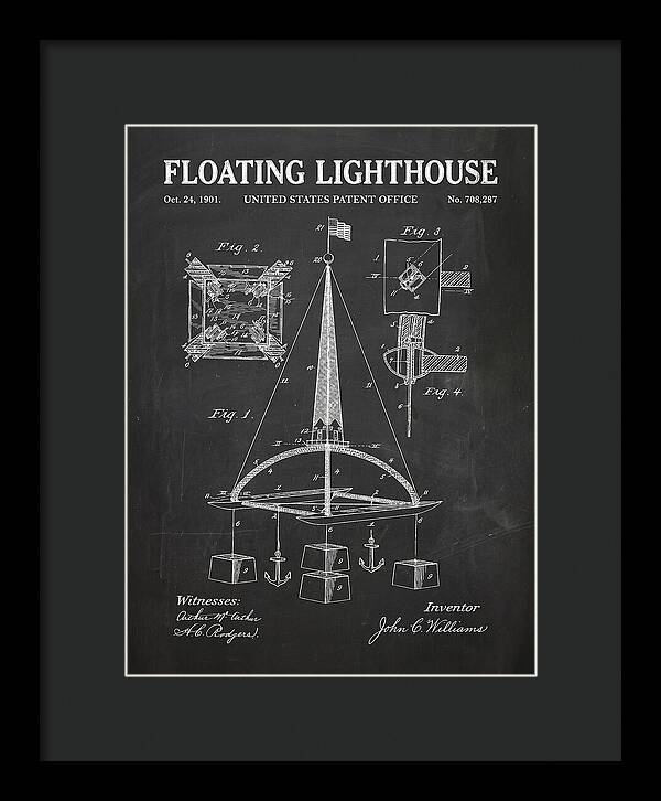 Floating Lighthouse Chalkboard Patent Us708287