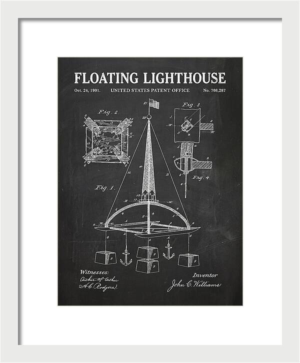 Floating Lighthouse Chalkboard Patent Us708287