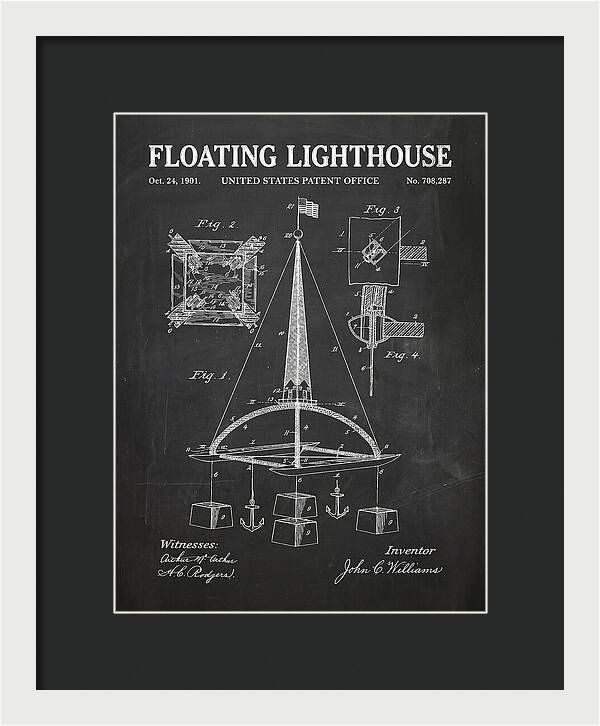 Floating Lighthouse Chalkboard Patent Us708287