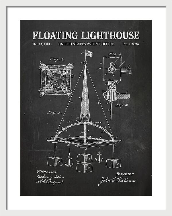 Floating Lighthouse Chalkboard Patent Us708287