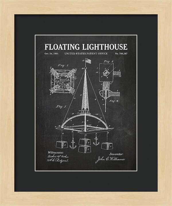 Floating Lighthouse Chalkboard Patent Us708287
