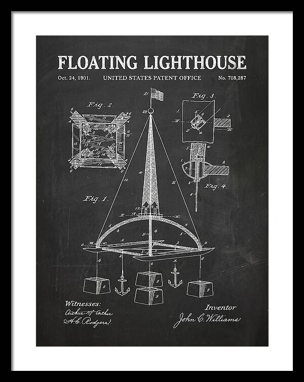 Floating Lighthouse Chalkboard Patent Us708287