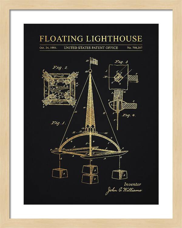 Floating Lighthouse Gold Patent Us708287