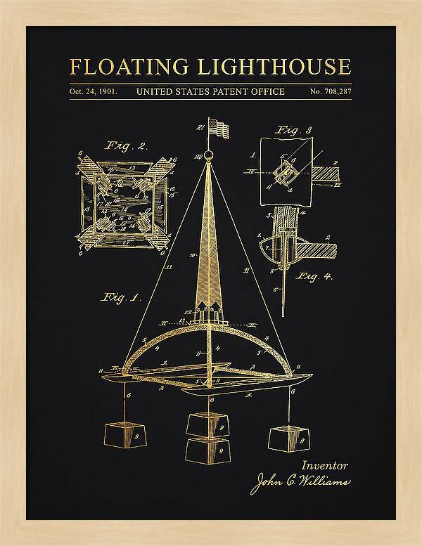 Floating Lighthouse Gold Patent Us708287