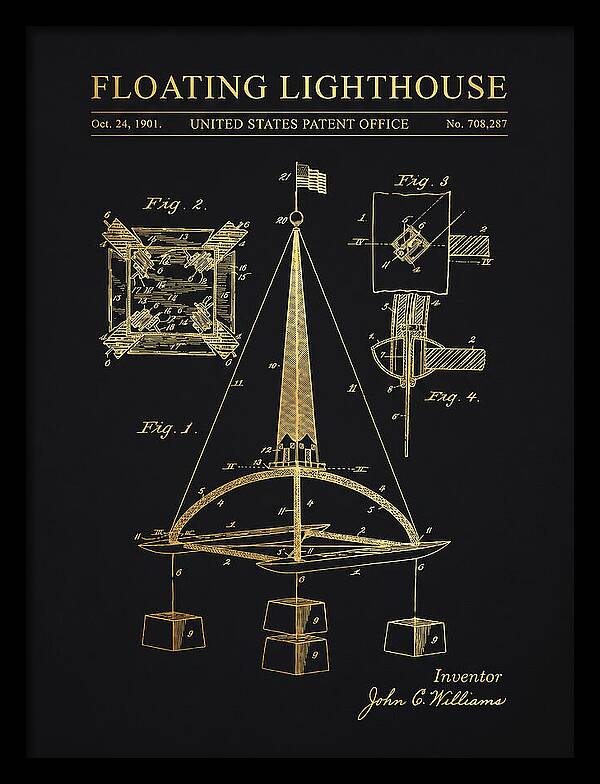 Floating Lighthouse Gold Patent Us708287