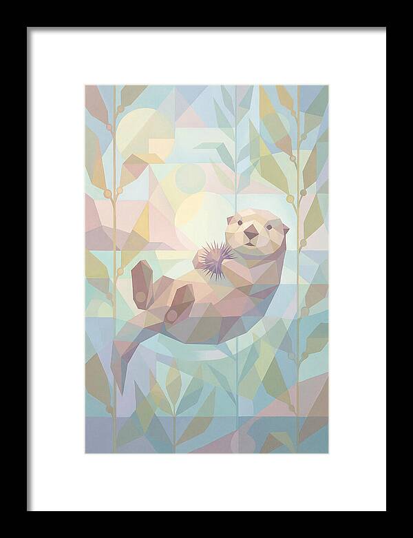 Floating Otter Among Kelp
