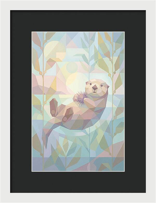 Floating Otter Among Kelp