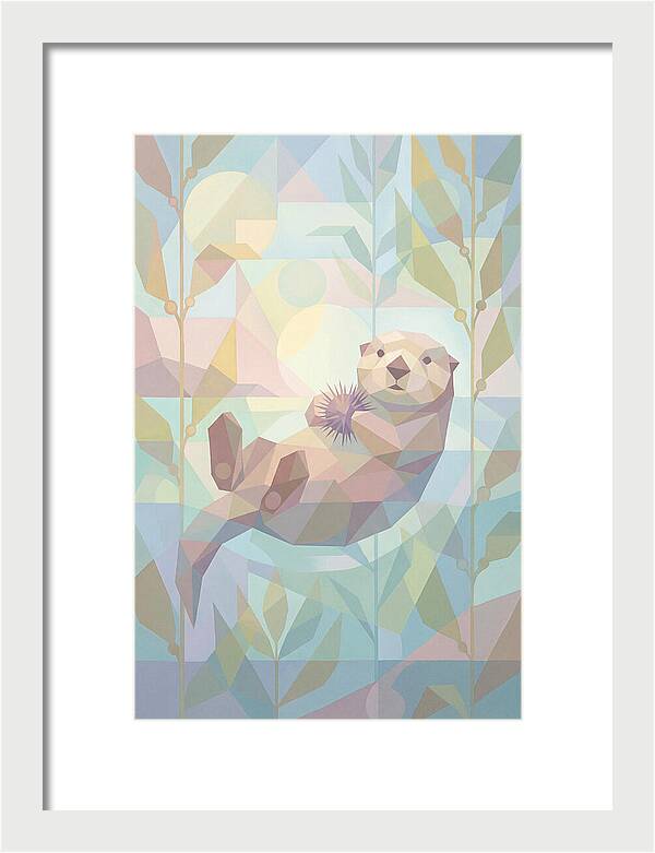 Floating Otter Among Kelp