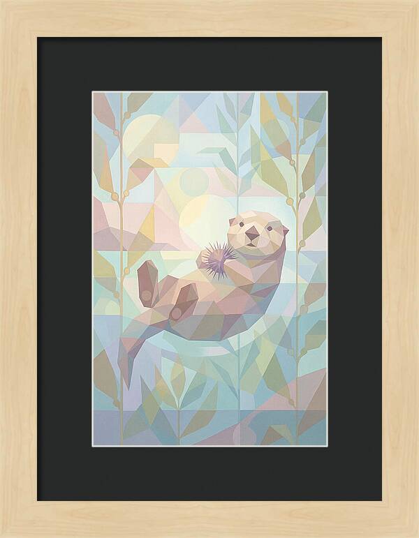 Floating Otter Among Kelp