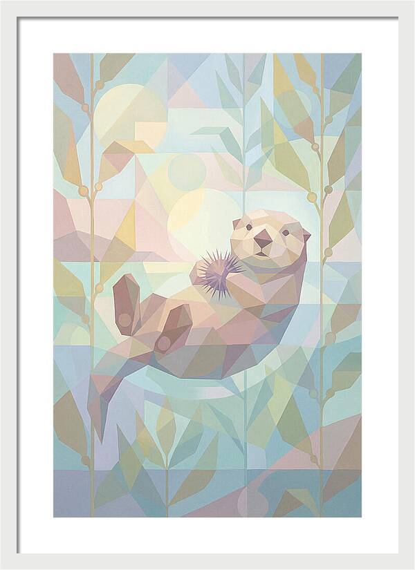Floating Otter Among Kelp