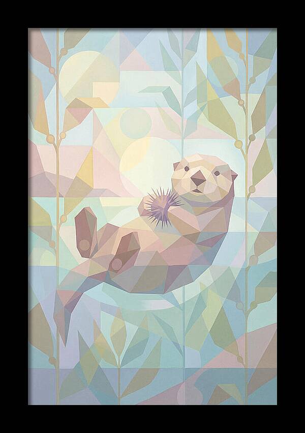 Floating Otter Among Kelp