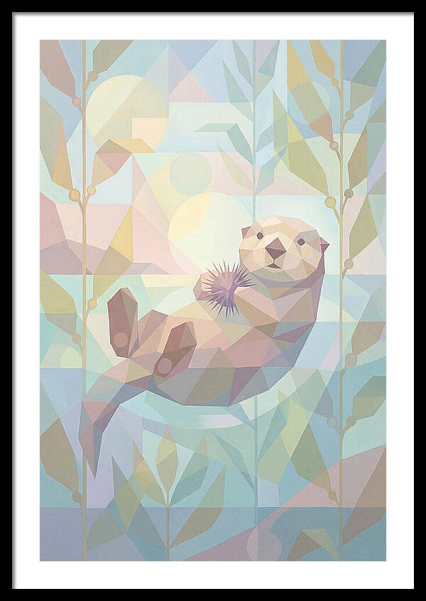 Floating Otter Among Kelp