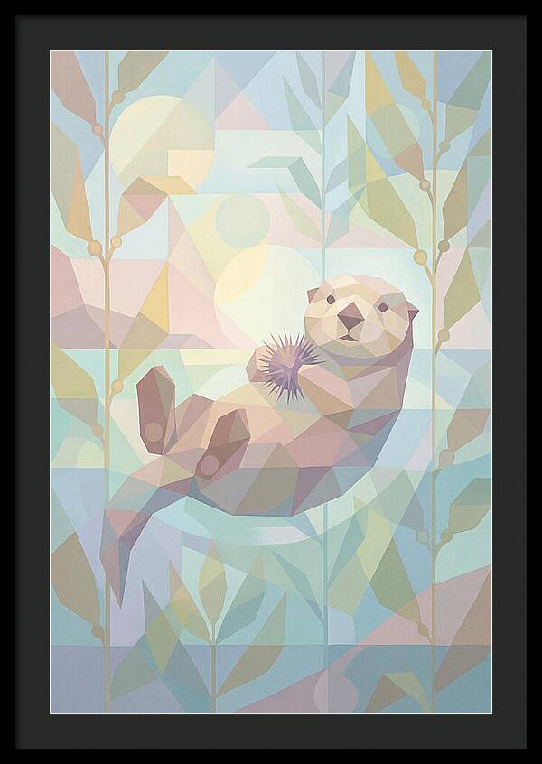 Floating Otter Among Kelp