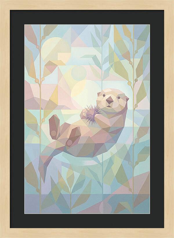 Floating Otter Among Kelp