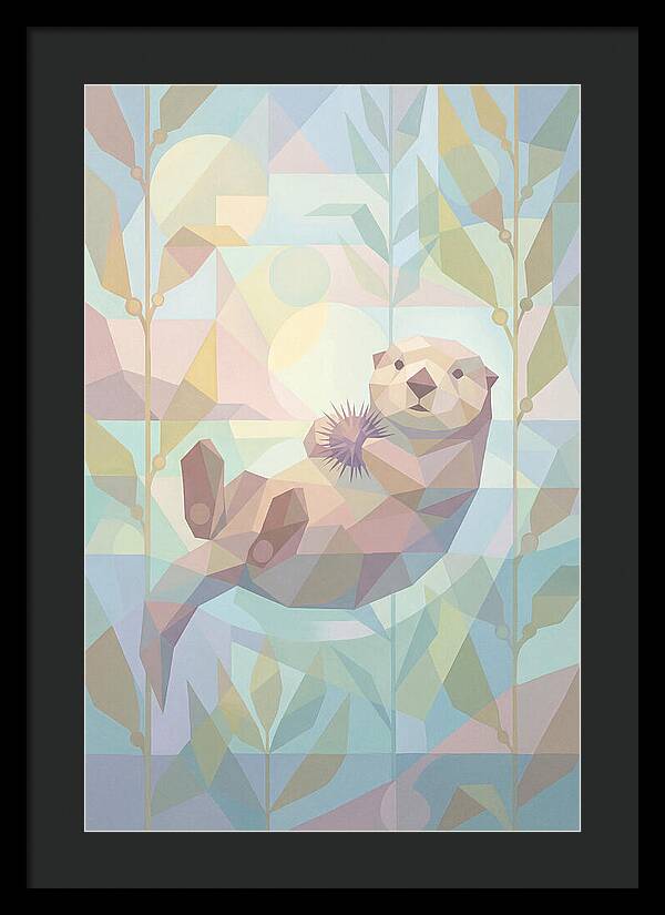 Floating Otter Among Kelp