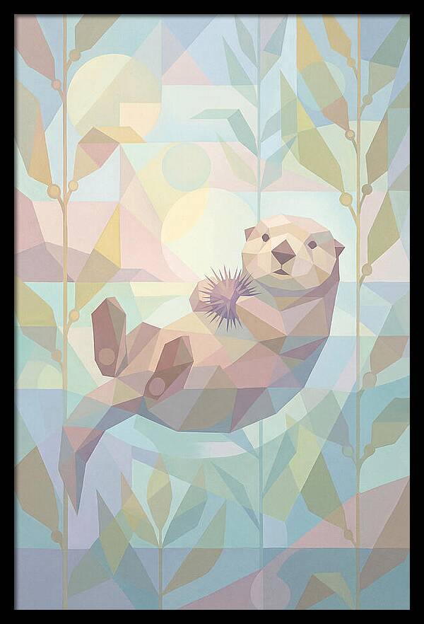 Floating Otter Among Kelp