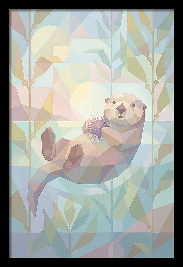 Floating Otter Among Kelp