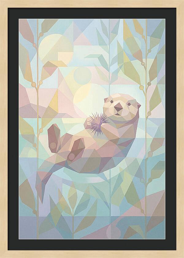 Floating Otter Among Kelp