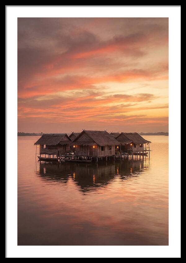 Floating Village At Dusk